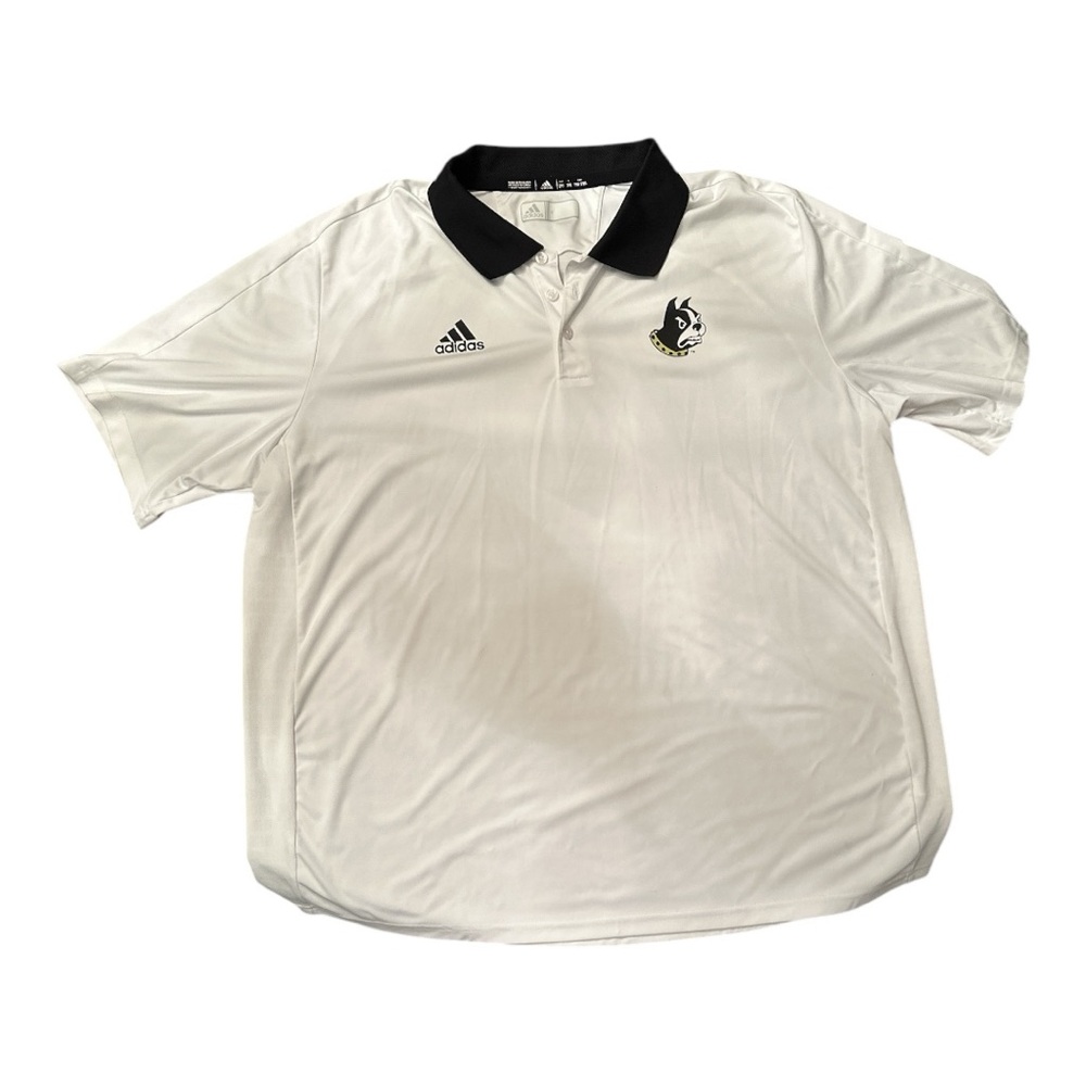 White Adidas Wofford “Boss” Polo